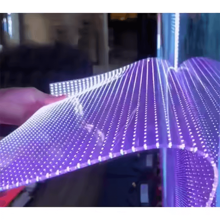 simple installation of Ultra thin Flexible LED Film Screen