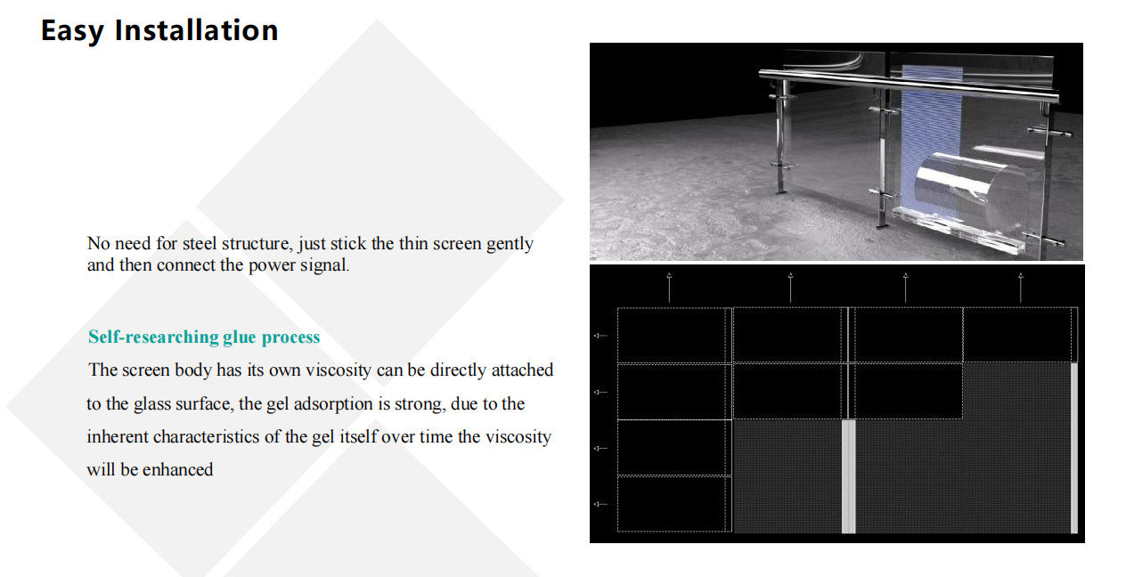 installations of Ultra thin Flexible LED Film Screen